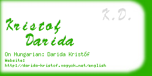 kristof darida business card